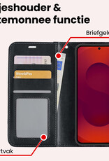 NoXx NoXx Samsung Galaxy S25 Plus Hoesje Bookcase Met Screenprotector - Zwart