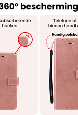 NoXx NoXx Samsung Galaxy S25 Plus Hoesje Bookcase Met 2x Screenprotector - Rose Goud