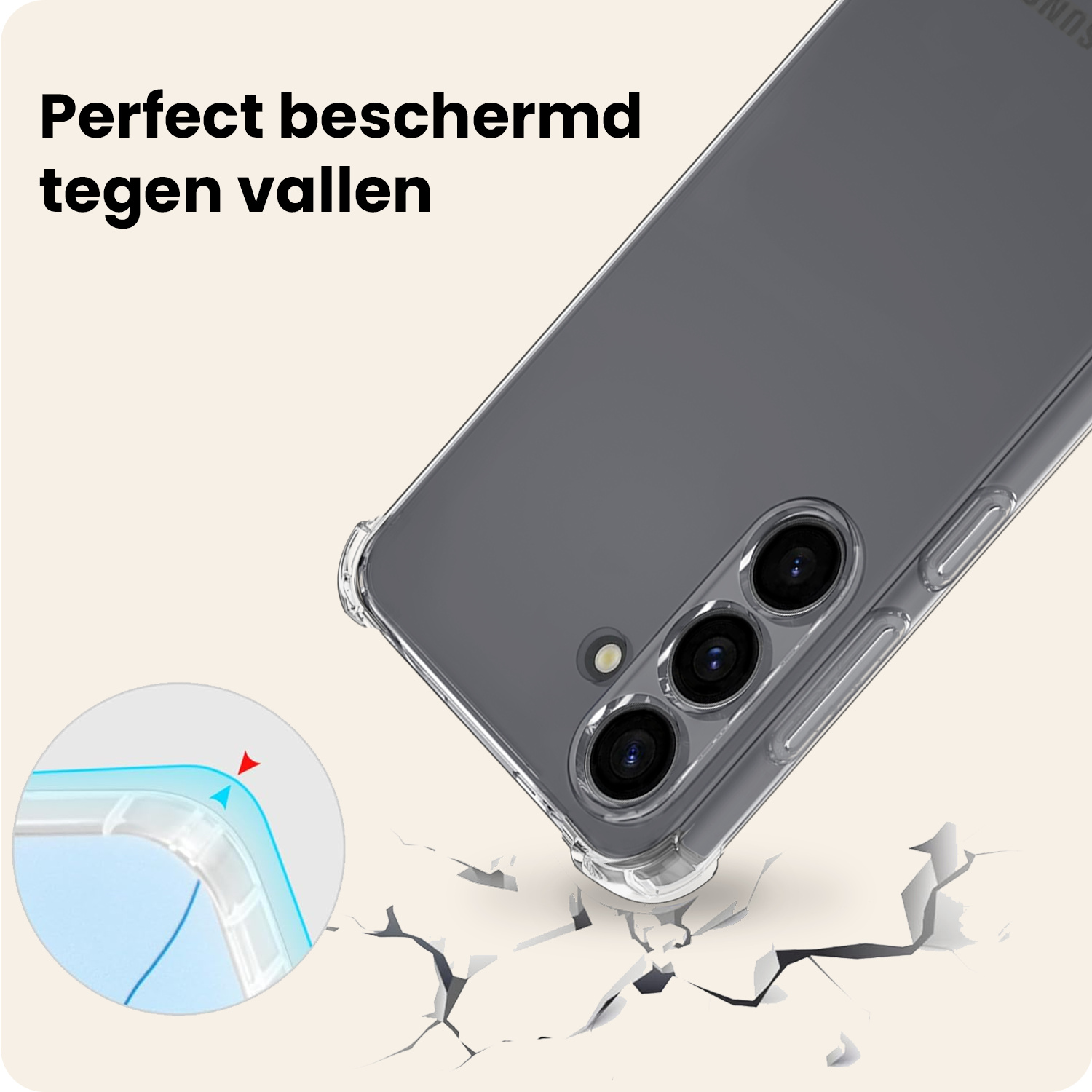 Nomfy Nomfy Samsung Galaxy S25 Hoesje Shockproof Met Screenprotector