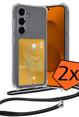 Nomfy Nomfy Samsung Galaxy S25 Hoesje Pashouder met Koord - 2 PACK