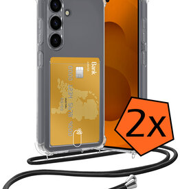 Nomfy Nomfy Samsung Galaxy S25 Hoesje Pashouder met Koord - 2 PACK