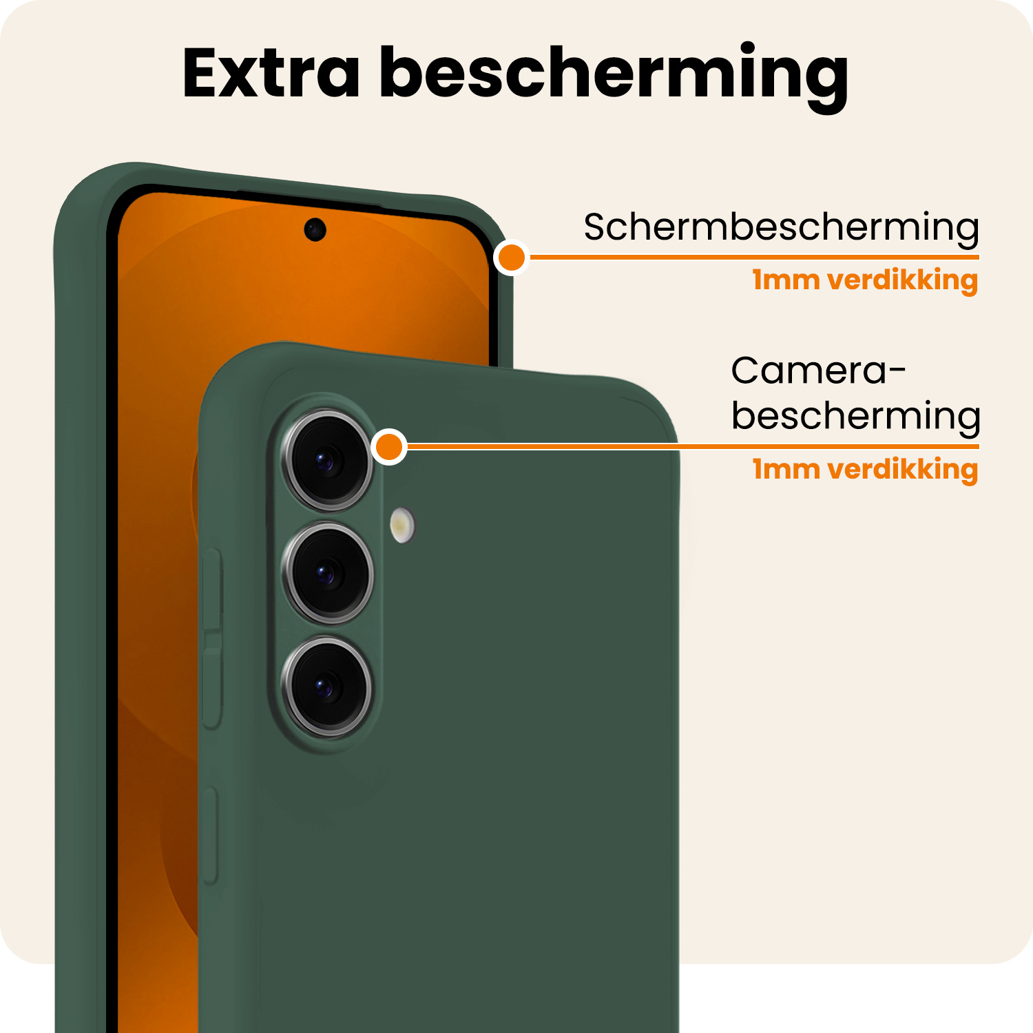 Nomfy Nomfy Samsung Galaxy S25 Hoesje Siliconen - Donkergroen