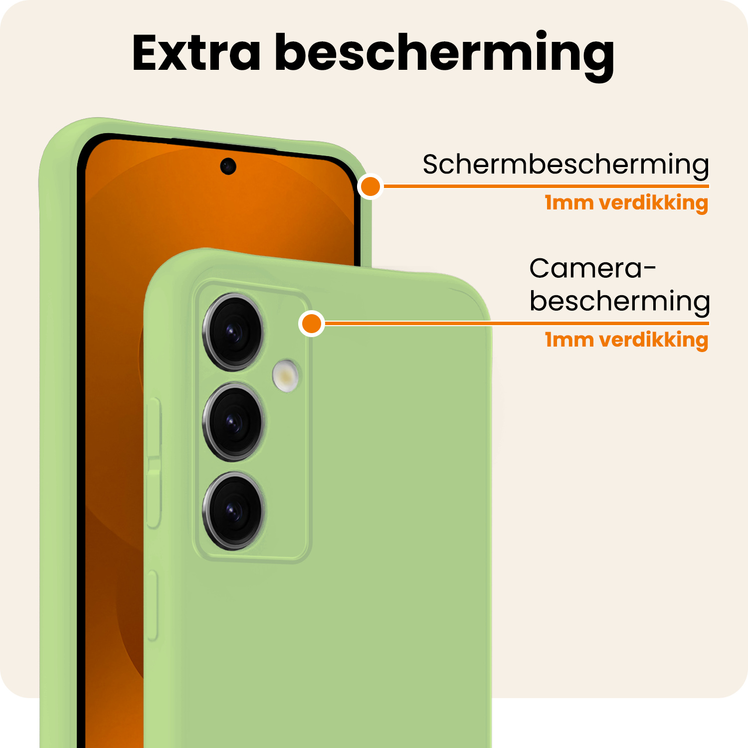 Nomfy Nomfy Samsung Galaxy S25 Hoesje Siliconen - Groen