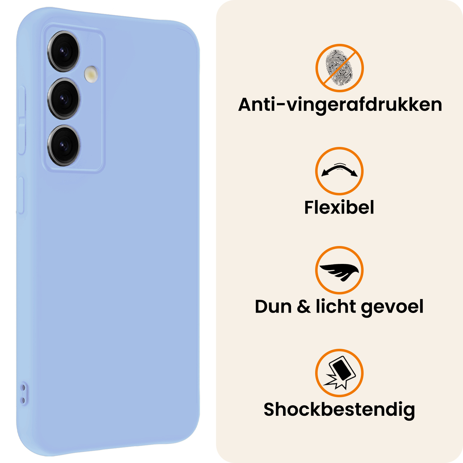 Nomfy Nomfy Samsung Galaxy S25 Hoesje Siliconen - Lichtblauw
