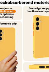Nomfy Nomfy Samsung Galaxy S25 Hoesje Siliconen - Geel - 2 PACK
