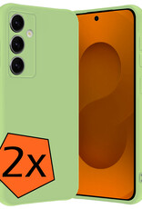 Nomfy Nomfy Samsung Galaxy S25 Hoesje Siliconen - Groen - 2 PACK