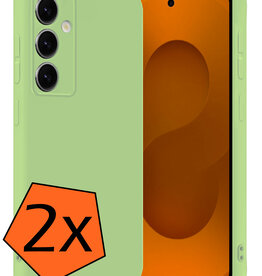 Nomfy Nomfy Samsung Galaxy S25 Hoesje Siliconen - Groen - 2 PACK