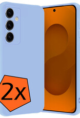Nomfy Nomfy Samsung Galaxy S25 Hoesje Siliconen - Lichtblauw - 2 PACK