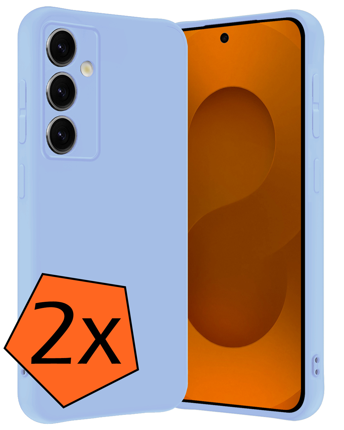 Nomfy Nomfy Samsung Galaxy S25 Hoesje Siliconen - Lichtblauw - 2 PACK
