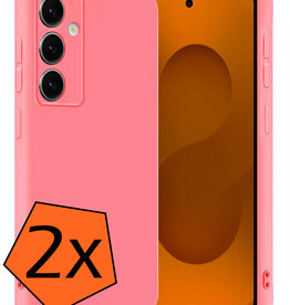 Nomfy Nomfy Samsung Galaxy S25 Hoesje Siliconen - Lichtroze - 2 PACK