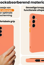 Nomfy Nomfy Samsung Galaxy S25 Hoesje Siliconen - Perzik - 2 PACK