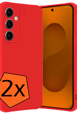 Nomfy Nomfy Samsung Galaxy S25 Hoesje Siliconen - Rood - 2 PACK