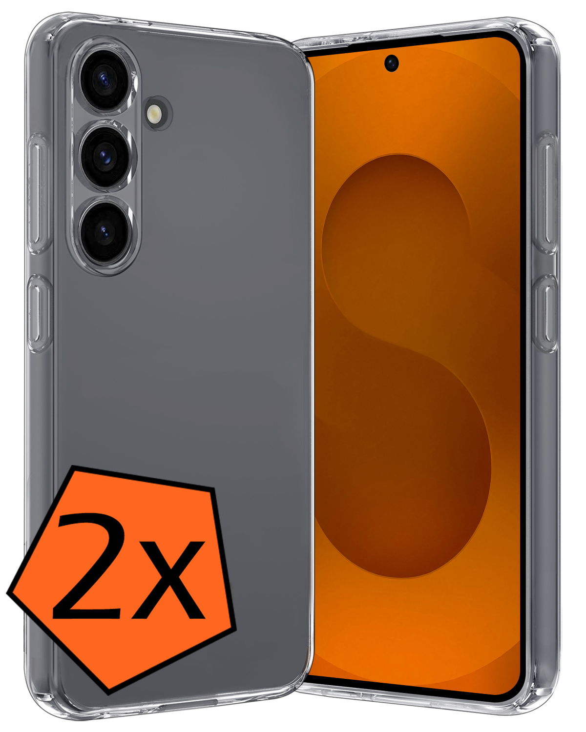 Nomfy Nomfy Samsung Galaxy S25 Hoesje Siliconen - Transparant - 2 PACK