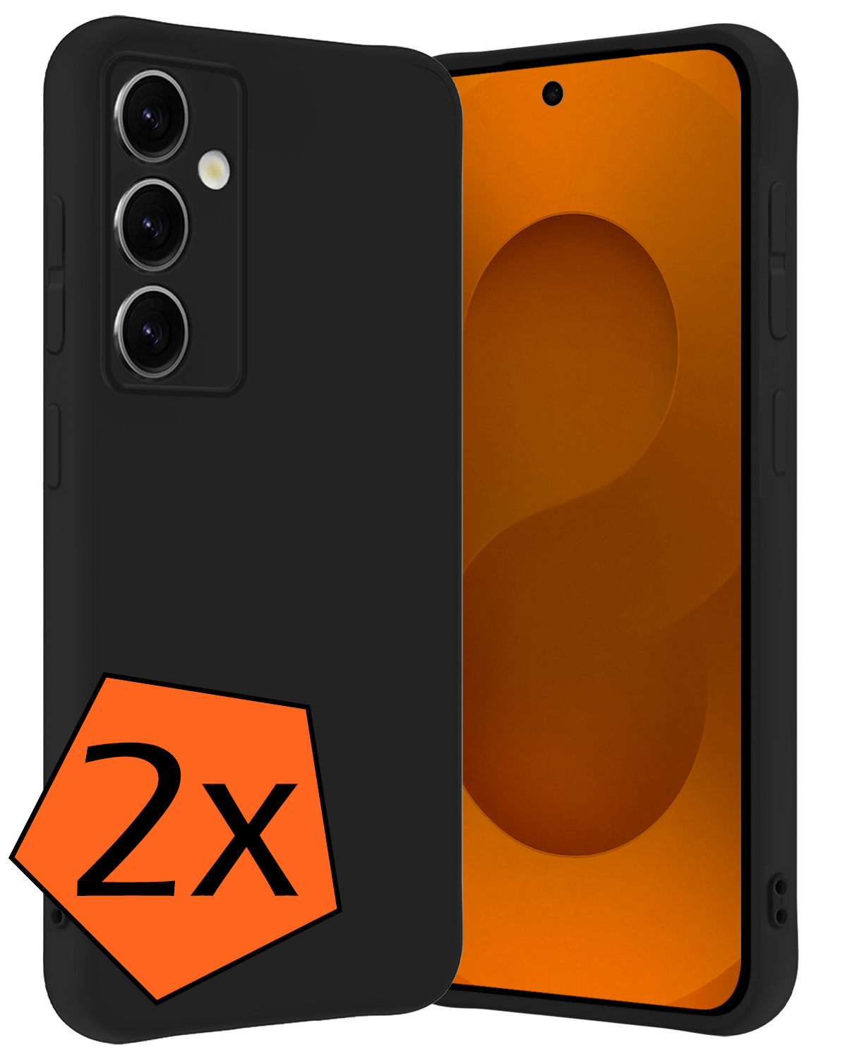 Nomfy Nomfy Samsung Galaxy S25 Hoesje Siliconen - Zwart - 2 PACK