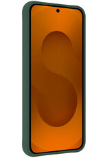 Nomfy Nomfy Samsung Galaxy S25 Hoesje Siliconen Met Screenprotector - Donkergroen