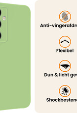 Nomfy Nomfy Samsung Galaxy S25 Hoesje Siliconen Met Screenprotector - Groen