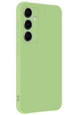 Nomfy Nomfy Samsung Galaxy S25 Hoesje Siliconen Met Screenprotector - Groen