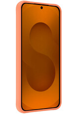 Nomfy Nomfy Samsung Galaxy S25 Hoesje Siliconen Met Screenprotector - Perzik