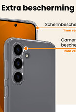 Nomfy Nomfy Samsung Galaxy S25 Hoesje Siliconen Met Screenprotector - Transparant