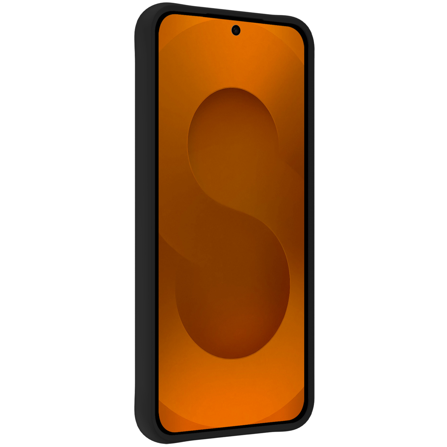 Nomfy Nomfy Samsung Galaxy S25 Hoesje Siliconen Met Screenprotector - Zwart