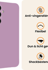 Nomfy Nomfy Samsung Galaxy S25 Hoesje Siliconen Met 2x Screenprotector - Lila