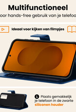 Nomfy Nomfy Samsung Galaxy S25 Hoesje Bookcase - Donkerblauw