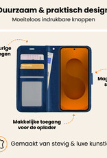 Nomfy Nomfy Samsung Galaxy S25 Hoesje Bookcase - Donkerblauw