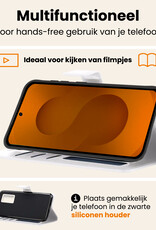 Nomfy Nomfy Samsung Galaxy S25 Hoesje Bookcase Met 2x Screenprotector - Wit