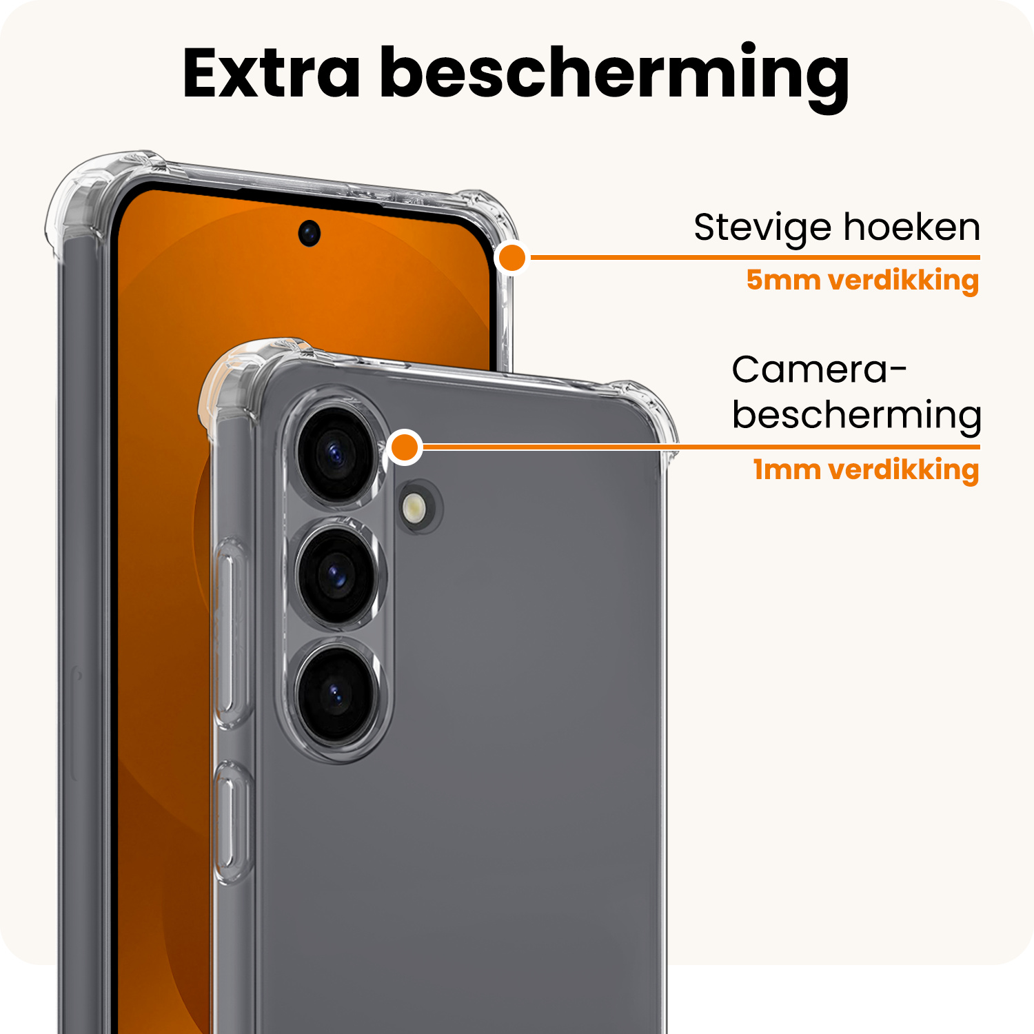 Nomfy Nomfy Samsung Galaxy S25 Plus Hoesje Shockproof Met 2x Screenprotector