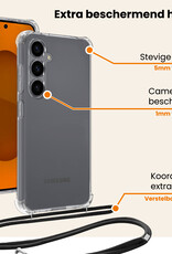 Nomfy Nomfy Samsung Galaxy S25 Plus Hoesje Transparant Shockproof Met Zwart Koord