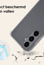 Nomfy Nomfy Samsung Galaxy S25 Plus Hoesje Transparant Shockproof Met Zwart Koord