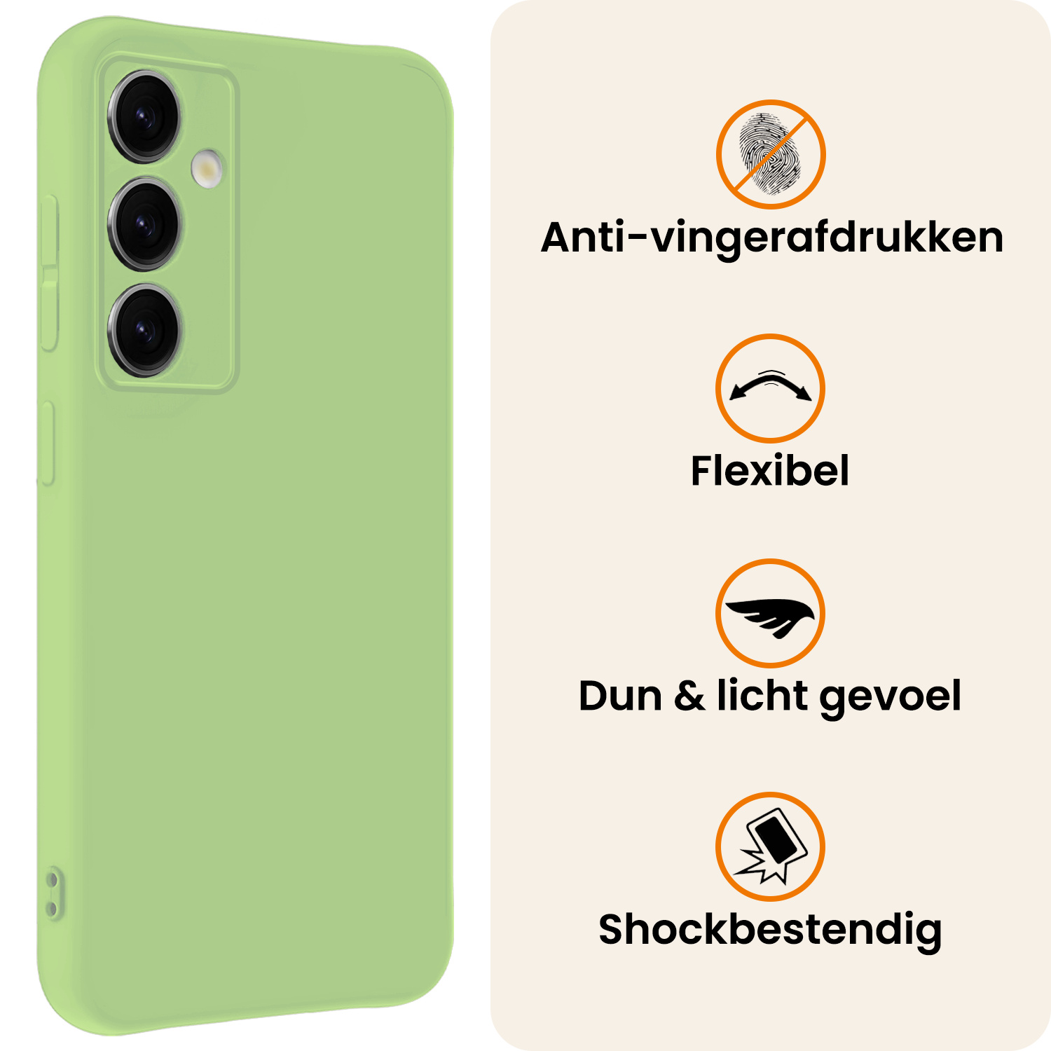 Nomfy Nomfy Samsung Galaxy S25 Plus Hoesje Siliconen - Groen