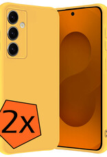 Nomfy Nomfy Samsung Galaxy S25 Plus Hoesje Siliconen - Geel - 2 PACK