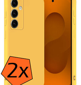Nomfy Nomfy Samsung Galaxy S25 Plus Hoesje Siliconen - Geel - 2 PACK