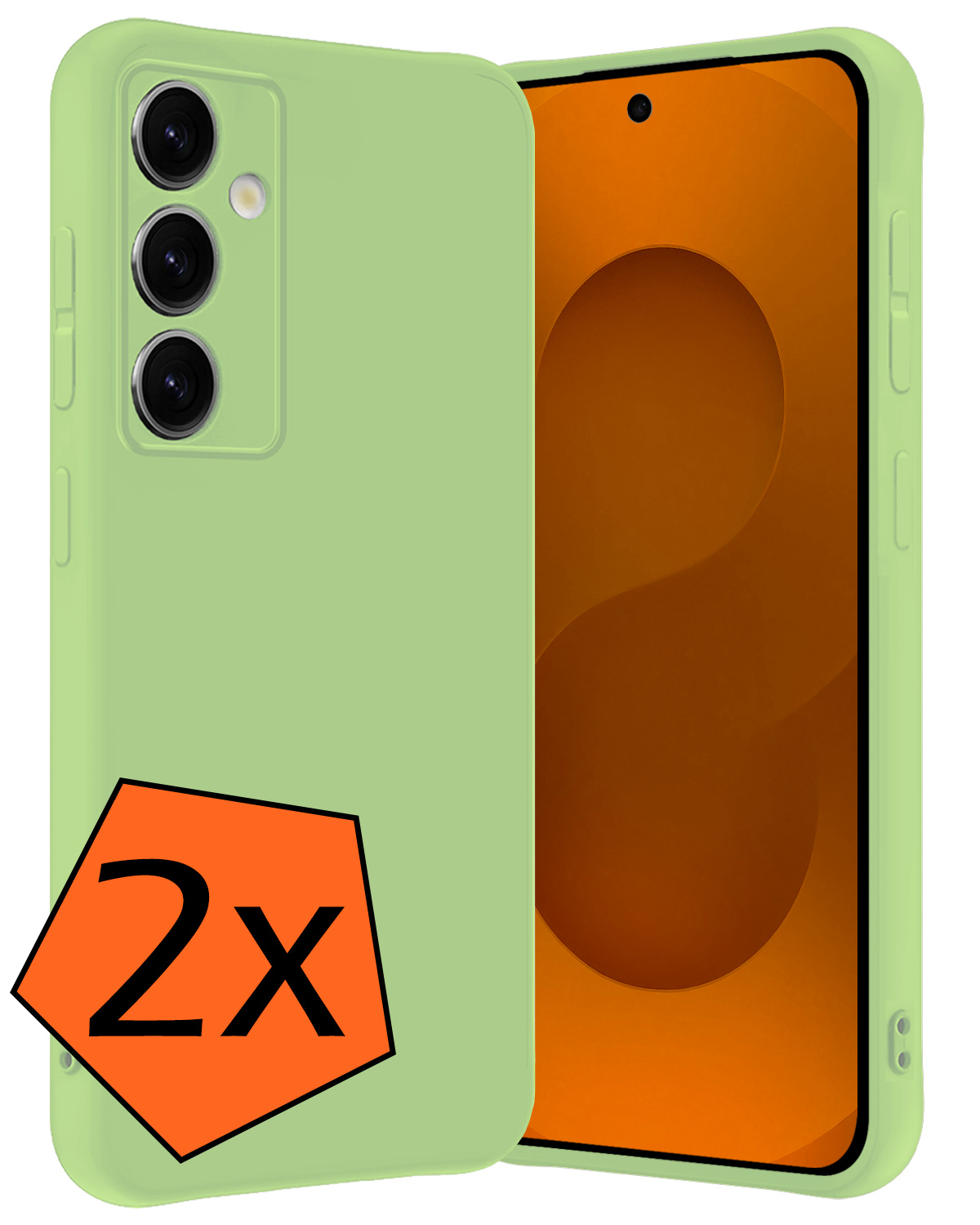 Nomfy Nomfy Samsung Galaxy S25 Plus Hoesje Siliconen - Groen - 2 PACK