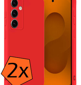 Nomfy Nomfy Samsung Galaxy S25 Plus Hoesje Siliconen - Rood - 2 PACK