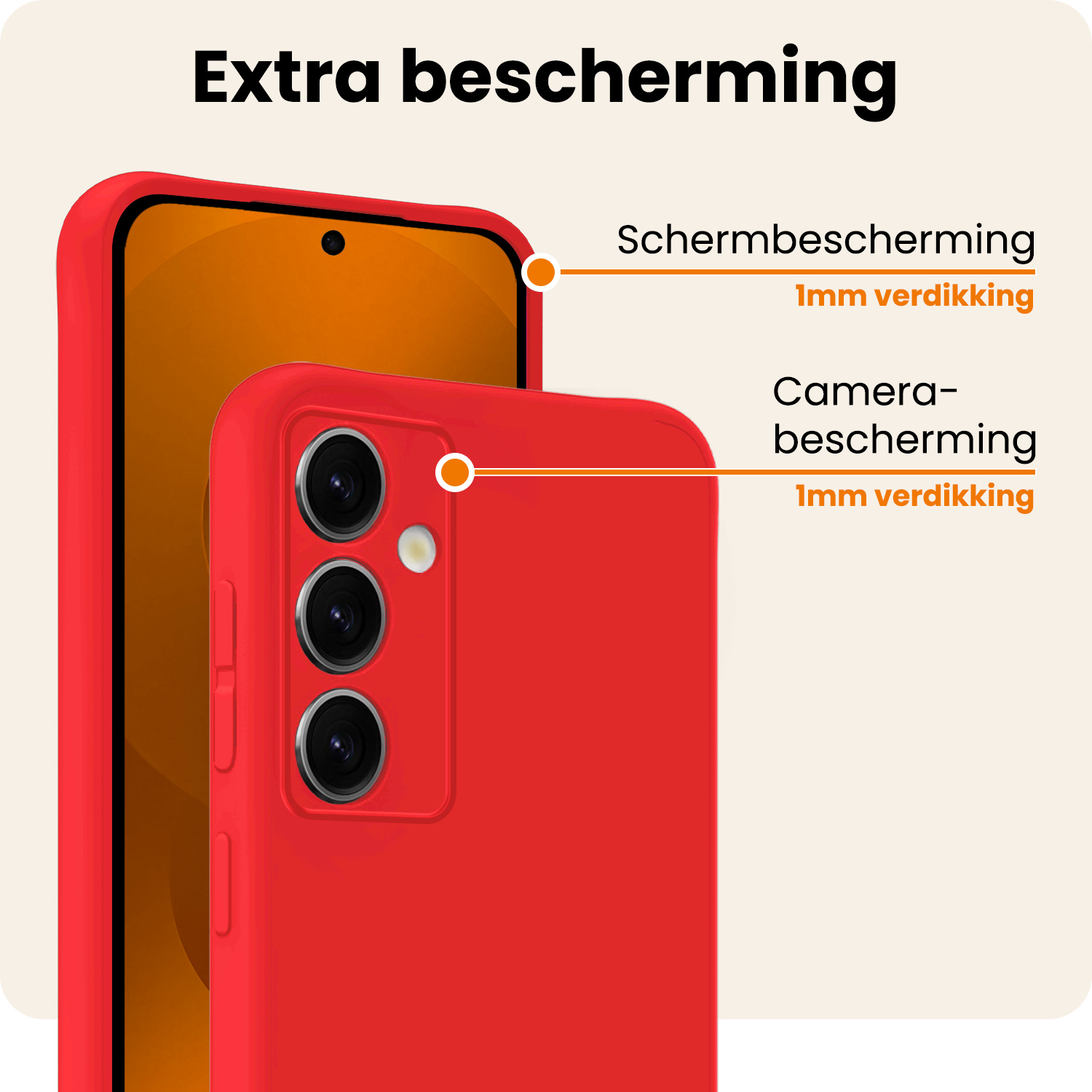 Nomfy Nomfy Samsung Galaxy S25 Plus Hoesje Siliconen - Rood - 2 PACK