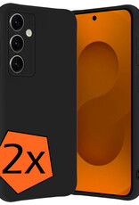 Nomfy Nomfy Samsung Galaxy S25 Plus Hoesje Siliconen - Zwart - 2 PACK
