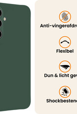 Nomfy Nomfy Samsung Galaxy S25 Plus Hoesje Siliconen Met Screenprotector - Donkergroen