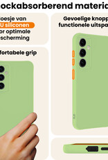 Nomfy Nomfy Samsung Galaxy S25 Plus Hoesje Siliconen Met Screenprotector - Groen