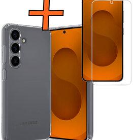 Nomfy Nomfy Samsung Galaxy S25 Plus Hoesje Siliconen Met Screenprotector - Transparant