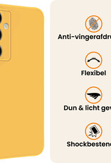 Nomfy Nomfy Samsung Galaxy S25 Plus Hoesje Siliconen Met 2x Screenprotector - Geel