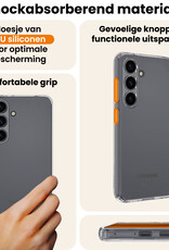 Nomfy Nomfy Samsung Galaxy S25 Plus Hoesje Siliconen Met 2x Screenprotector - Transparant