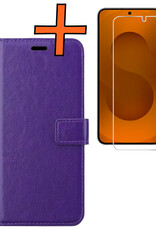 Nomfy Nomfy Samsung Galaxy S25 Plus Hoesje Bookcase Met Screenprotector - Paars