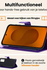 Nomfy Nomfy Samsung Galaxy S25 Plus Hoesje Bookcase Met Screenprotector - Paars