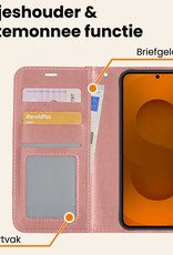 Nomfy Nomfy Samsung Galaxy S25 Plus Hoesje Bookcase Met 2x Screenprotector - Rose Goud