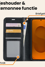 Nomfy Nomfy Samsung Galaxy S25 Plus Hoesje Bookcase Met 2x Screenprotector - Zwart