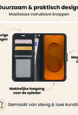 Nomfy Nomfy Samsung Galaxy S25 Plus Hoesje Bookcase Met 2x Screenprotector - Zwart
