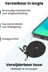 Forterra Forterra Samsung Galaxy S25 Hoesje Transparant Shockproof Met Zwart Koord