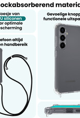 Forterra Forterra Samsung Galaxy S25 Hoesje Transparant Shockproof Met Zwart Koord